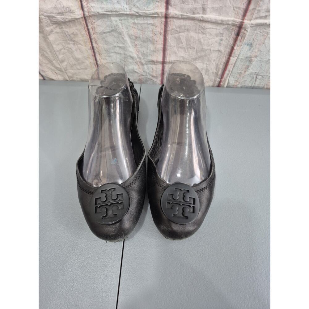 Tory Burch Minni Travel Ballet Flat in Black Leather Size 8.5 M Casual Night Out